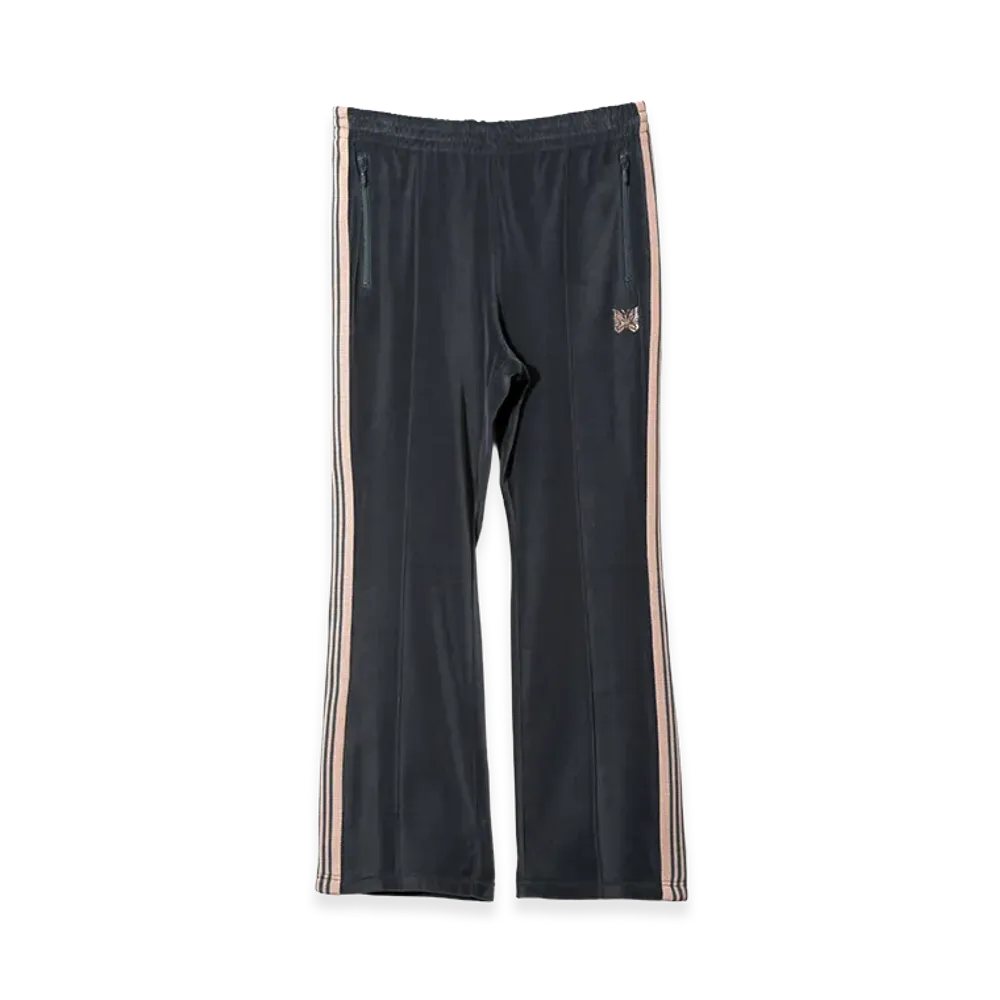 NEEDLES Boot-Cut Track Pant - C/PE Velour "Steel Blue"