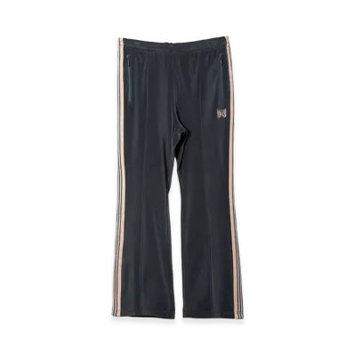 NEEDLES Boot-Cut Track Pant - C/PE Velour "Steel Blue"