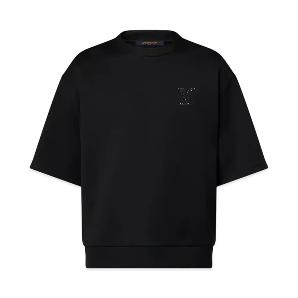 Louis Vuitton Men's LV Embellished Jersey T-Shirt "Noir"