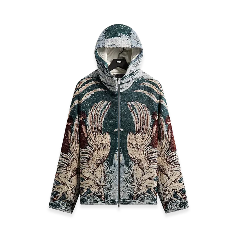 Kith Braden Tapestry Full Zip Hoodie "Waffle"