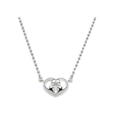 GUCCI Heart GG Necklace "Silver"