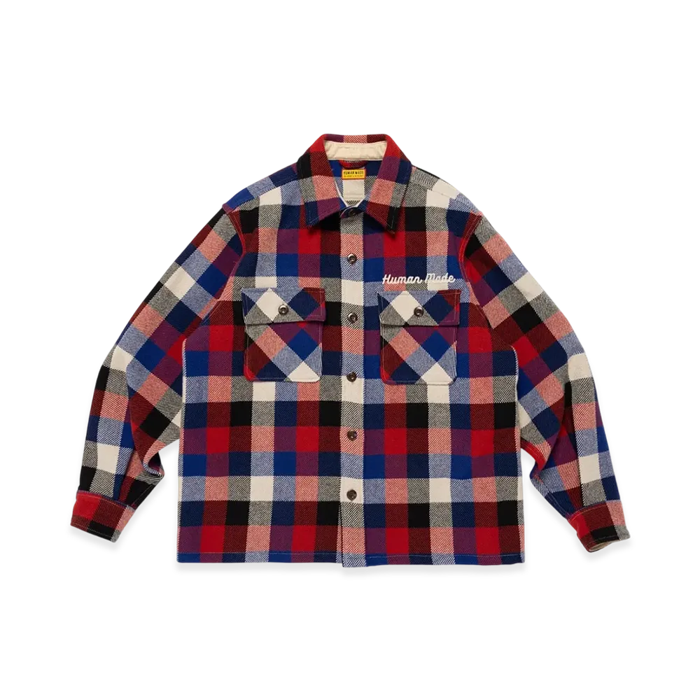 HUMAN MADE Wool Check Shirt Jacket "Red"