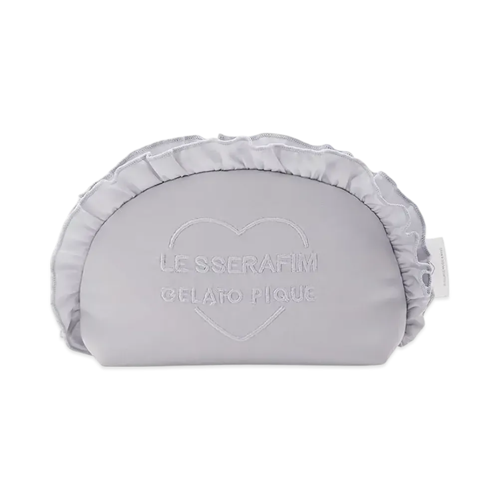 GELATO PIQUE x LE SSERAFIM Satin Frill Pouch "Blue"