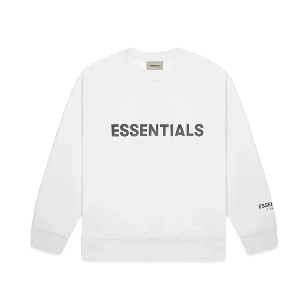 FEAR OF GOD ESSENTIALS 3D Silicon Applique Crewneck "White"