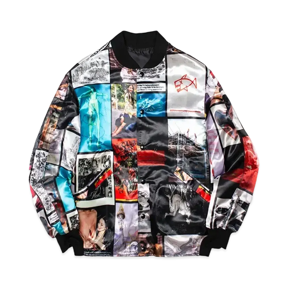 Richardson A11 Reversible Satin Starter Jacket "Black"