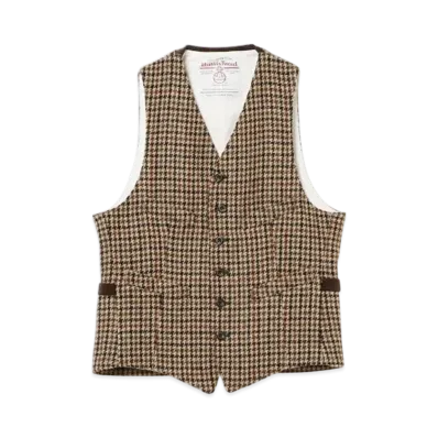 BEAMS Waistcoat Harris Tweed "GunCulb"