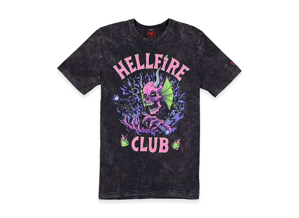 NEW ERA x Netflix Stranger Things S/S Cotton T-Shirt Stranger Things Hellfire Club "Black"