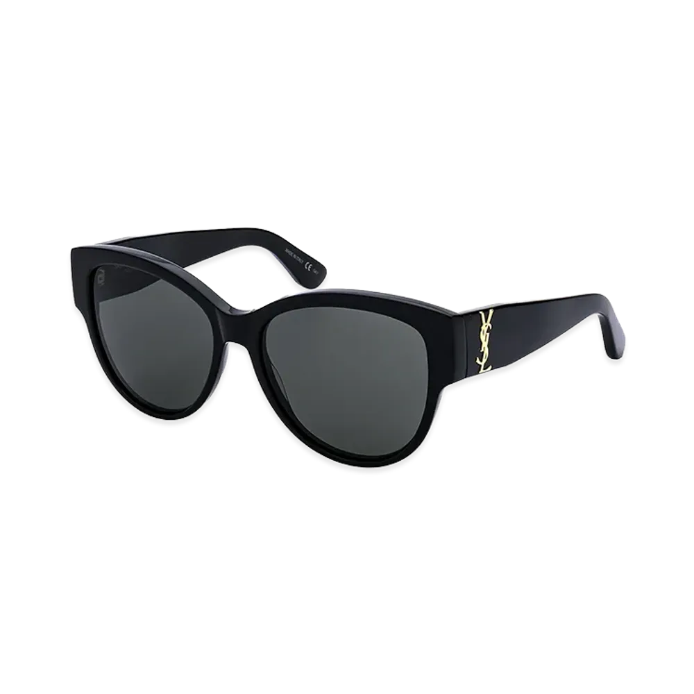 Saint Laurent M3 Golden Logo Sunglasses "Black"
