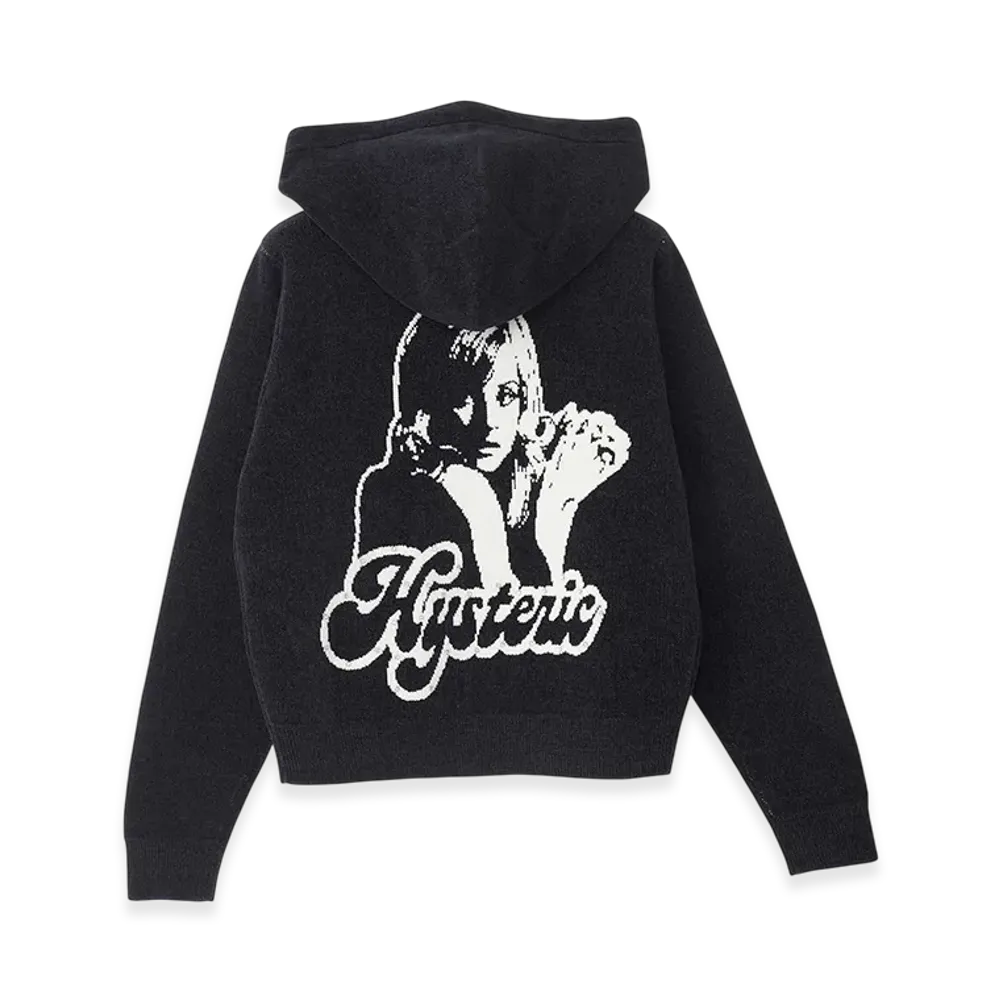 HYSTERIC GLAMOUR Hysteric Girl Knit Hoodie Women "Black"