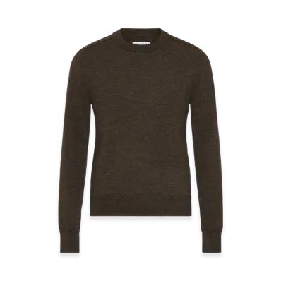 Maison Margiela Men's Elbow Patch Wool Sweater "Brown"