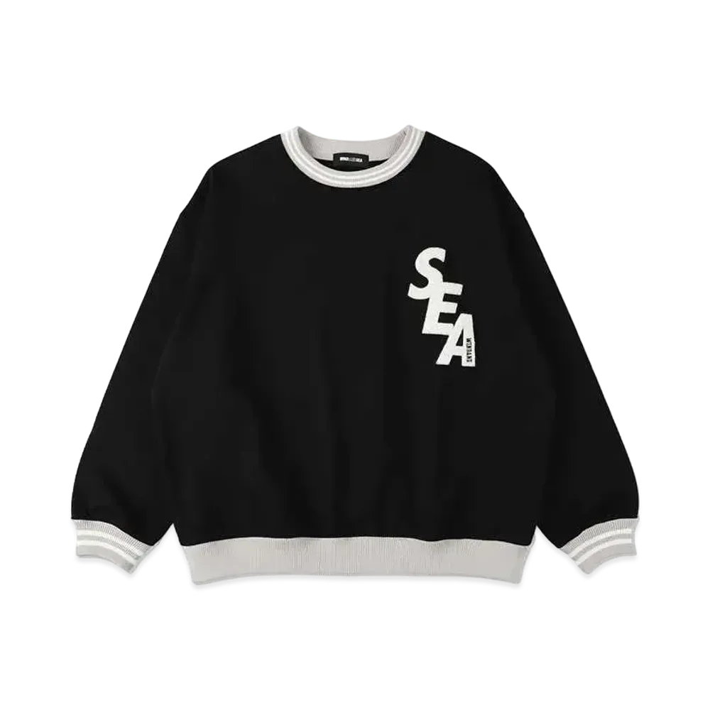 WIND AND SEA Sea Patch Crewneck Sweatshirt "Black"