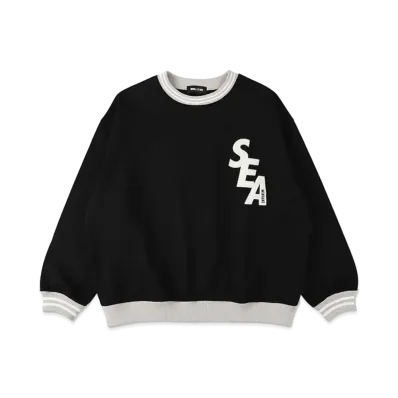 WIND AND SEA Sea Patch Crewneck Sweatshirt "Black"