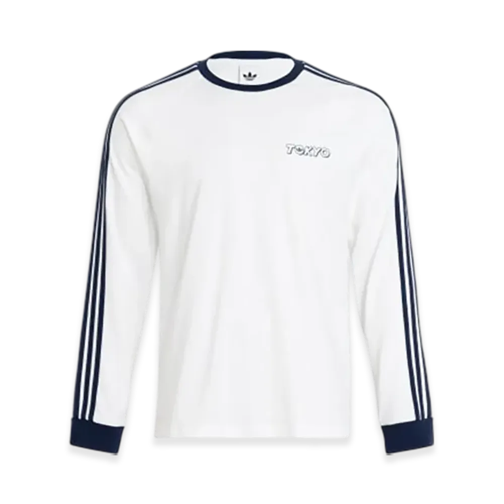 adidas TYO Katakana Graphic Long Sleeve T-Shirt "White"