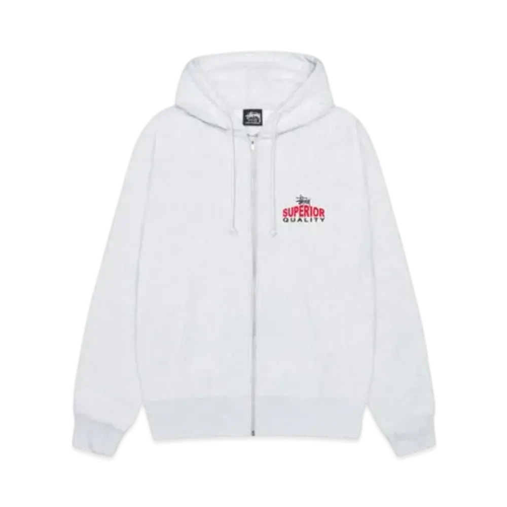 Stussy Superior Quality Zip Hoodie "Ash Heather"
