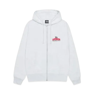 Stussy Superior Quality Zip Hoodie "Ash Heather"