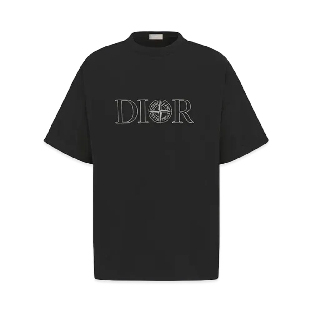 Dior x Stone Island T-shirt Cotton Jersey "Black"