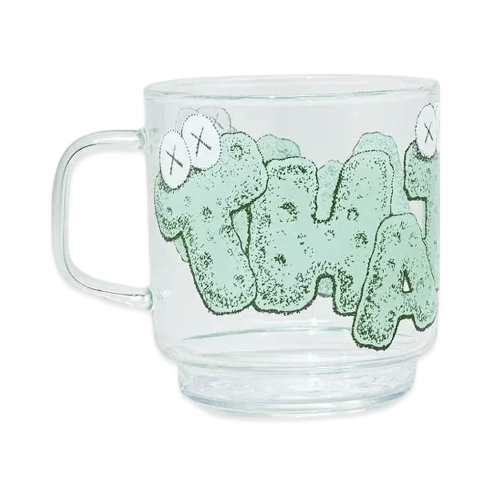 KAWS HOLIDAY Thailand Glass Mug "Clear"