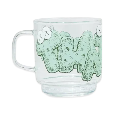 KAWS HOLIDAY Thailand Glass Mug "Clear"