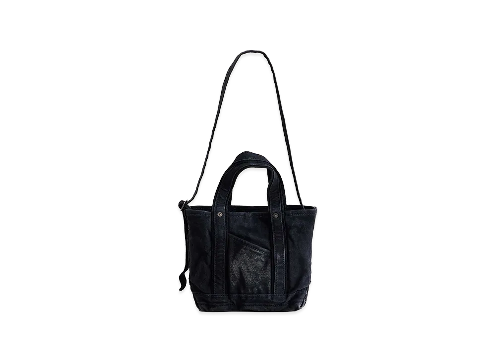 NICENESS M.Lesh Aged-Effect Shoulder Tote Bag-Mini "Black"