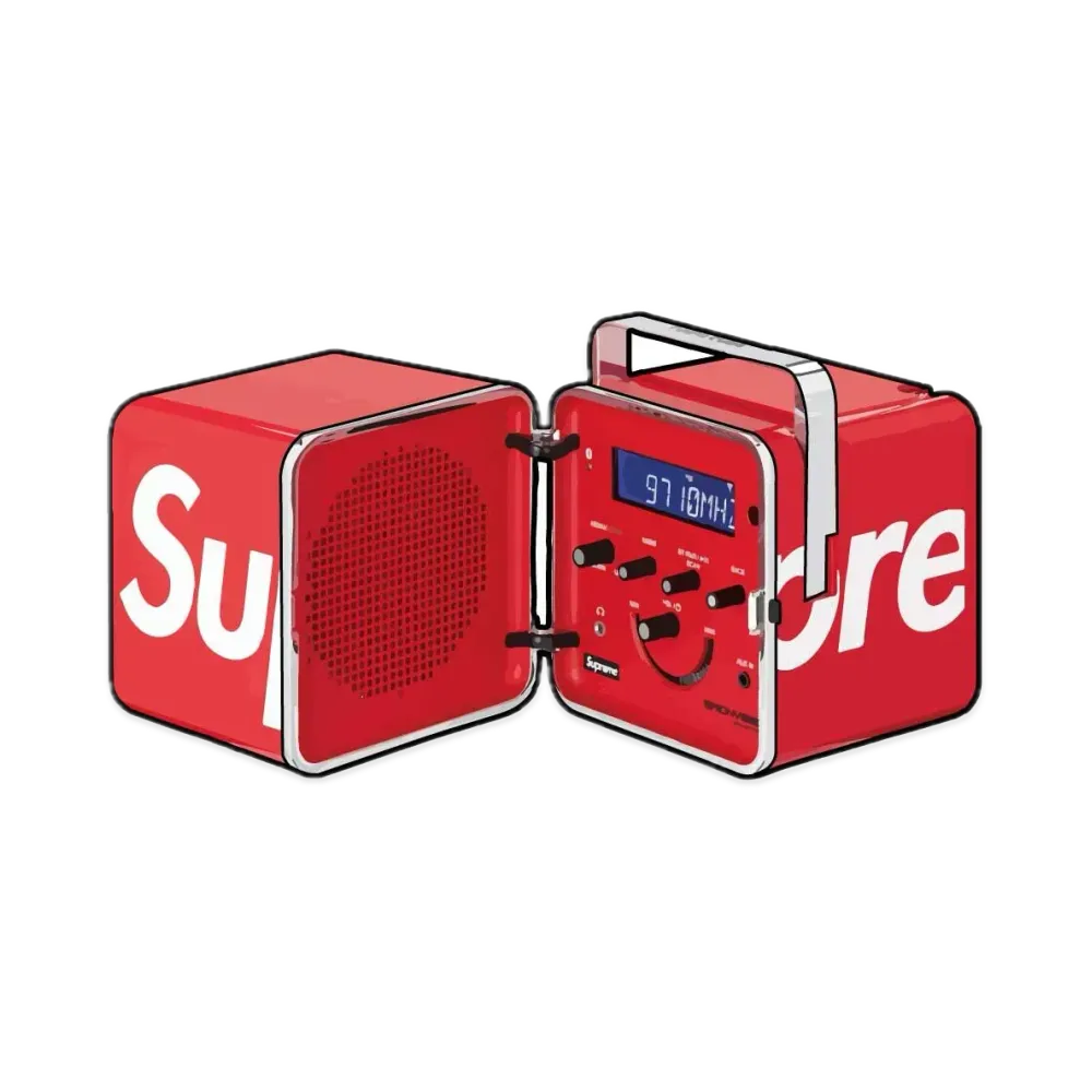 Supreme x Brionvega radio cubo "Red"