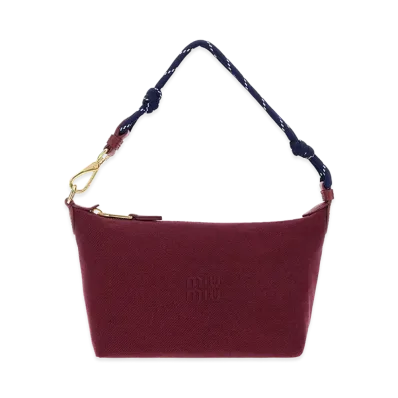 MIU MIU Women's Tyrian Gabardine Handbag "Purple"