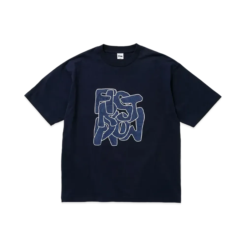 FIRST DOWN S/S TEE #3 COTTON JERSEY by E-WAX STUDIO "Navy"