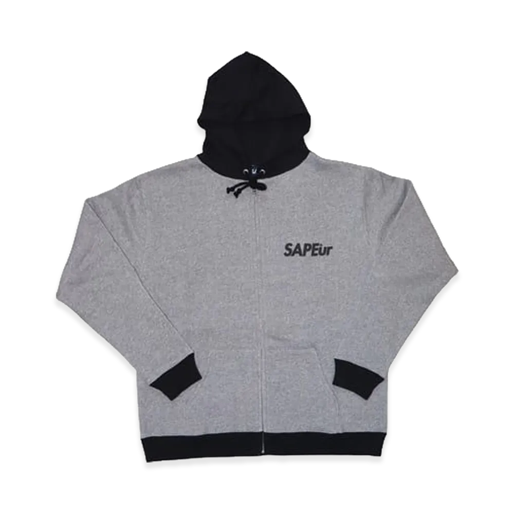 SAPEur Full Zip Sweat Hoodie "Heather Grey"