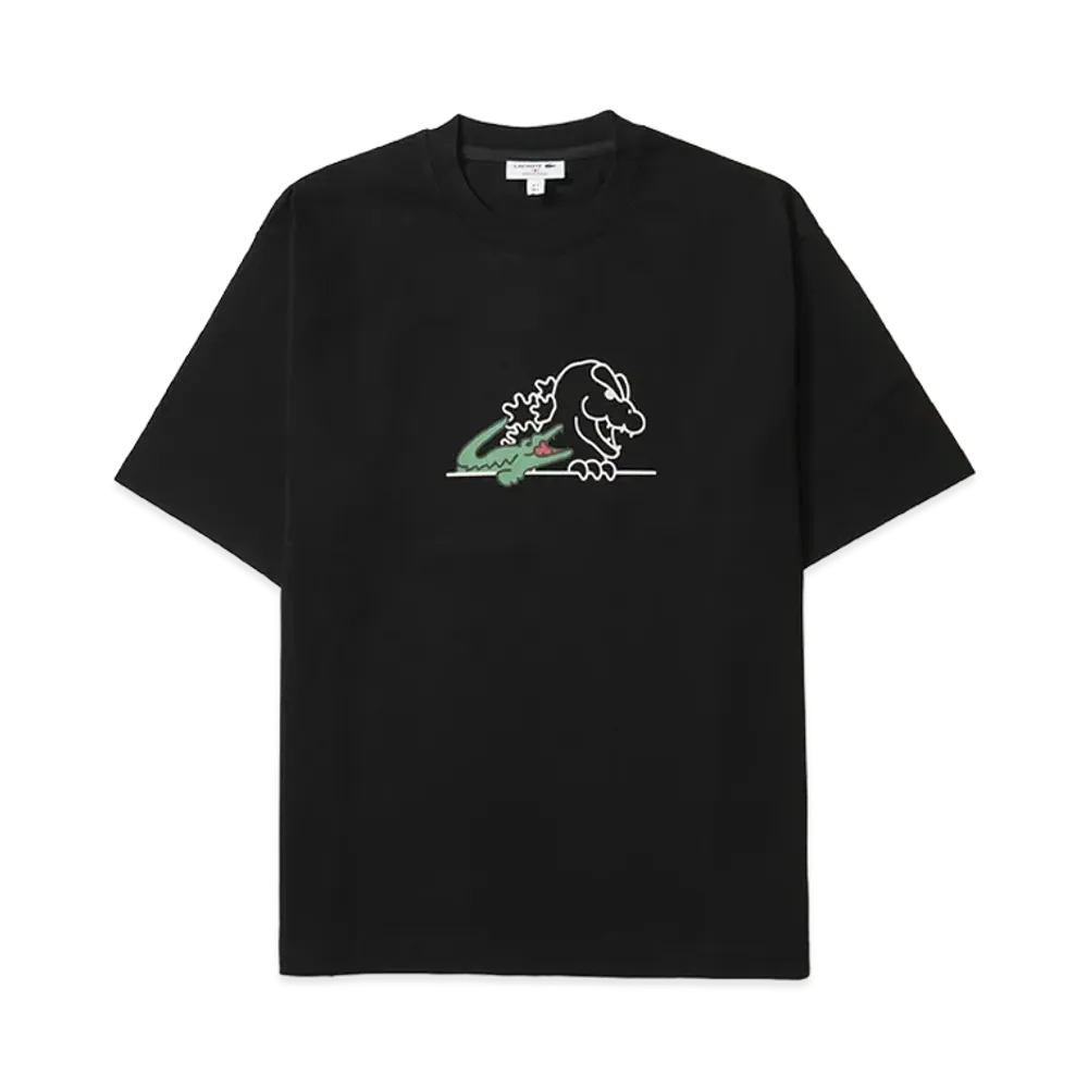LACOSTE x Godzilla 2.0 Godzilla Head Tee "Black"