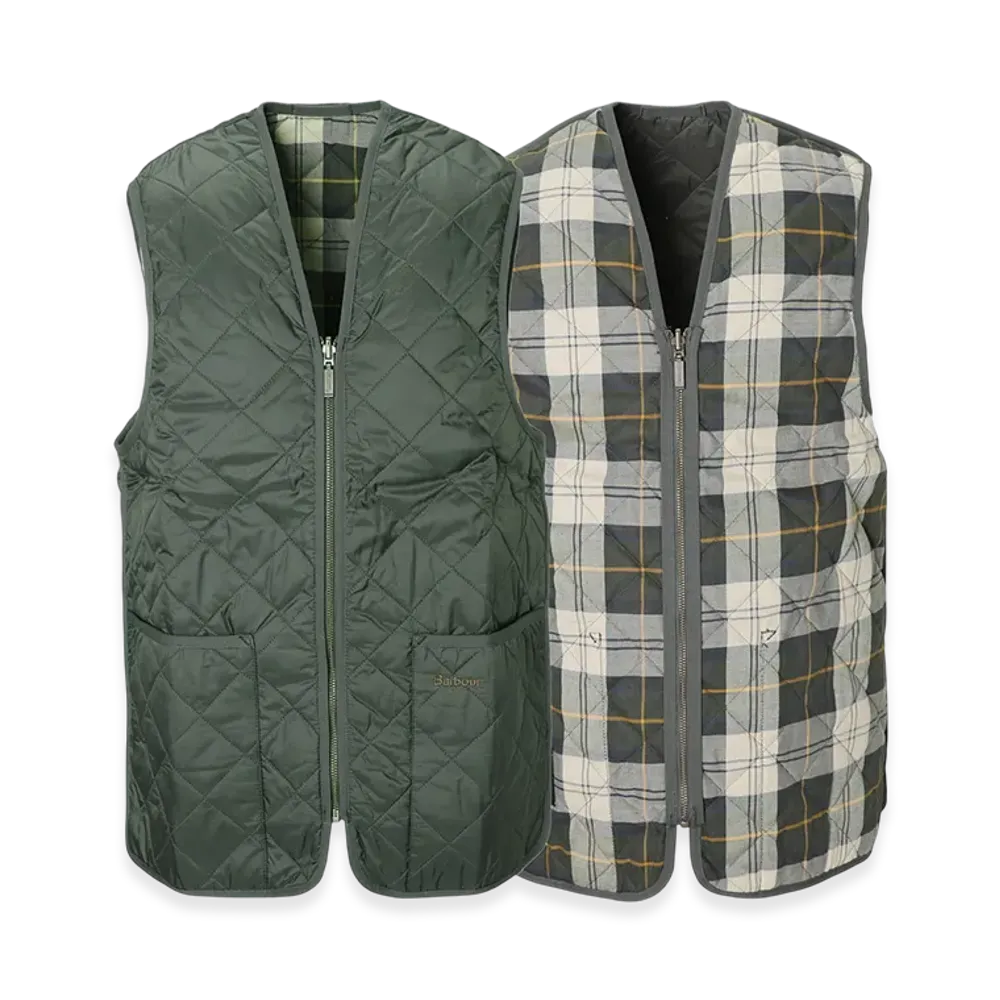 Barbour Quilted Waistcoat / Zip-In Padded Vest "Olive/Ancient"