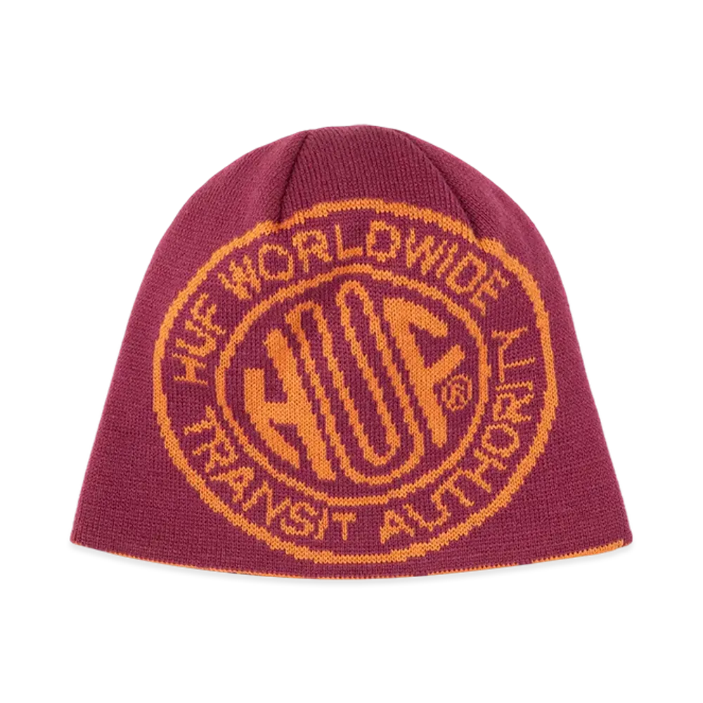 HUF Token Reversible Skull Beanie "Berry"