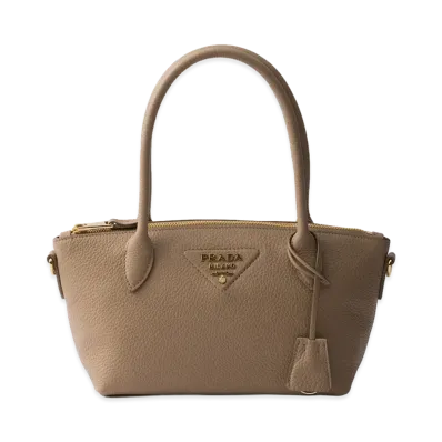 PRADA Leather Mini Handbag "Cameo Beige"