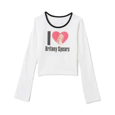 atmos pink x Britney Spears I ♡ Britney LS T-shirt "White"