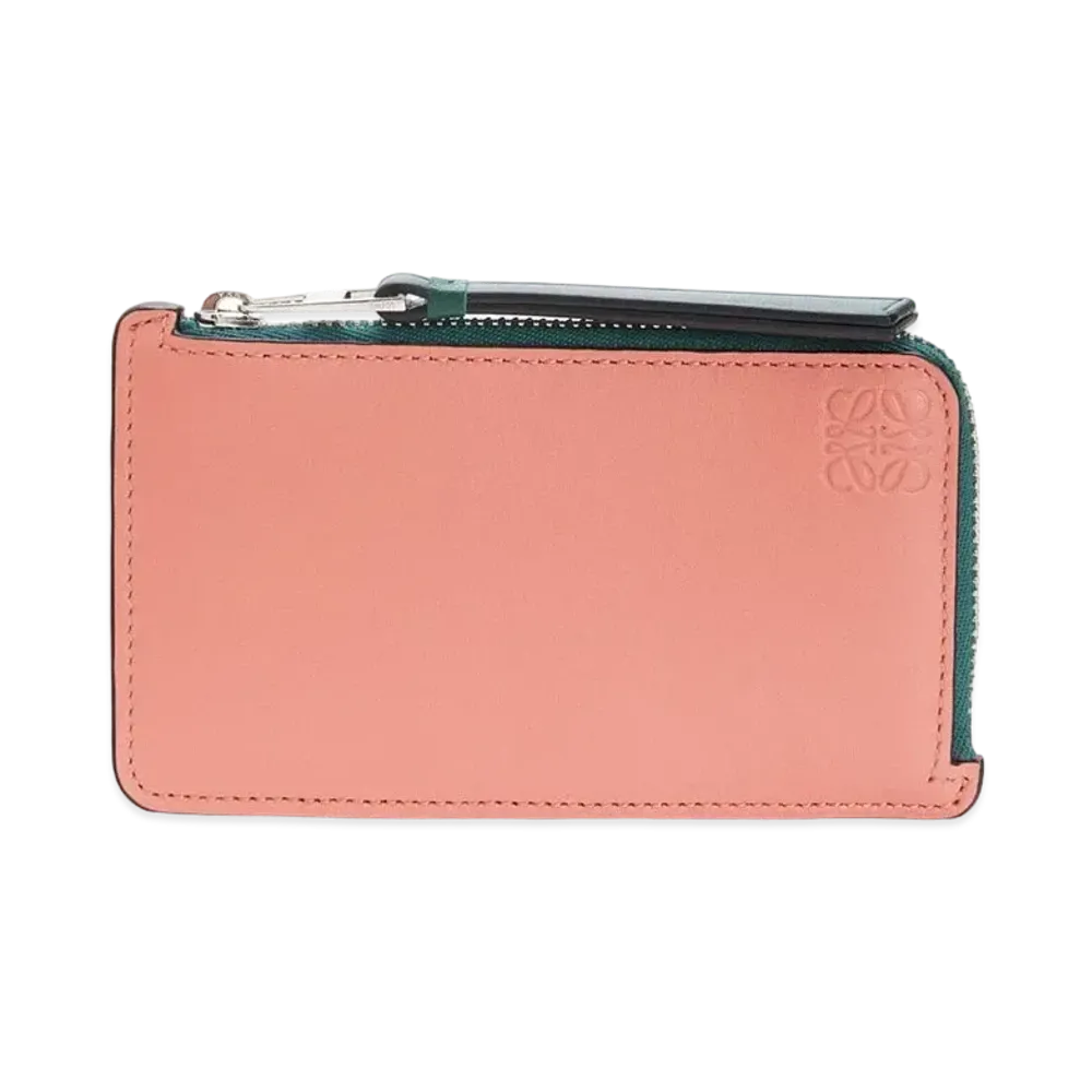 LOEWE Coin Cardholder In Classic Calfskin "Mint / Multicolor"