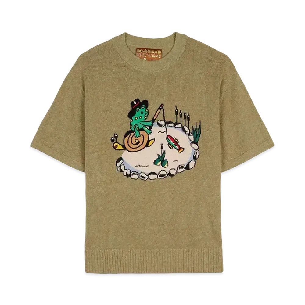 SOUTH2 WEST8 x Brain Dead Shirt Sleeve Sweater "Beige"