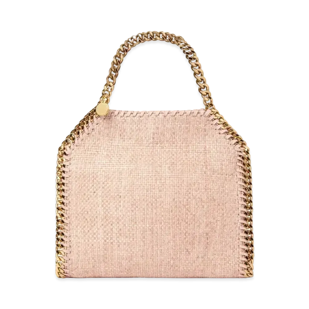 STELLA McCARTNEY Farabela Mini Weavent Raffia Tote "Brick"