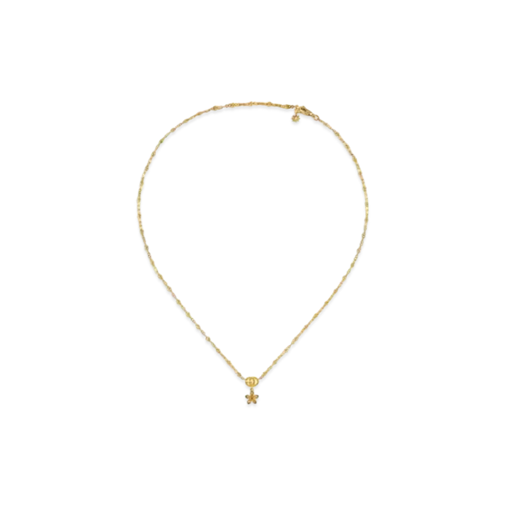 GUCCI Gucci Flora 18K Necklace With Diamonds "Gold"