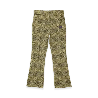 NEEDLES Boot-Cut Jean - Poly Jacquard "Khaki"