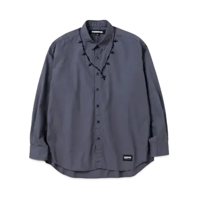 NEIGHBORHOOD Cross Embroidery Shirt LS "Gray"