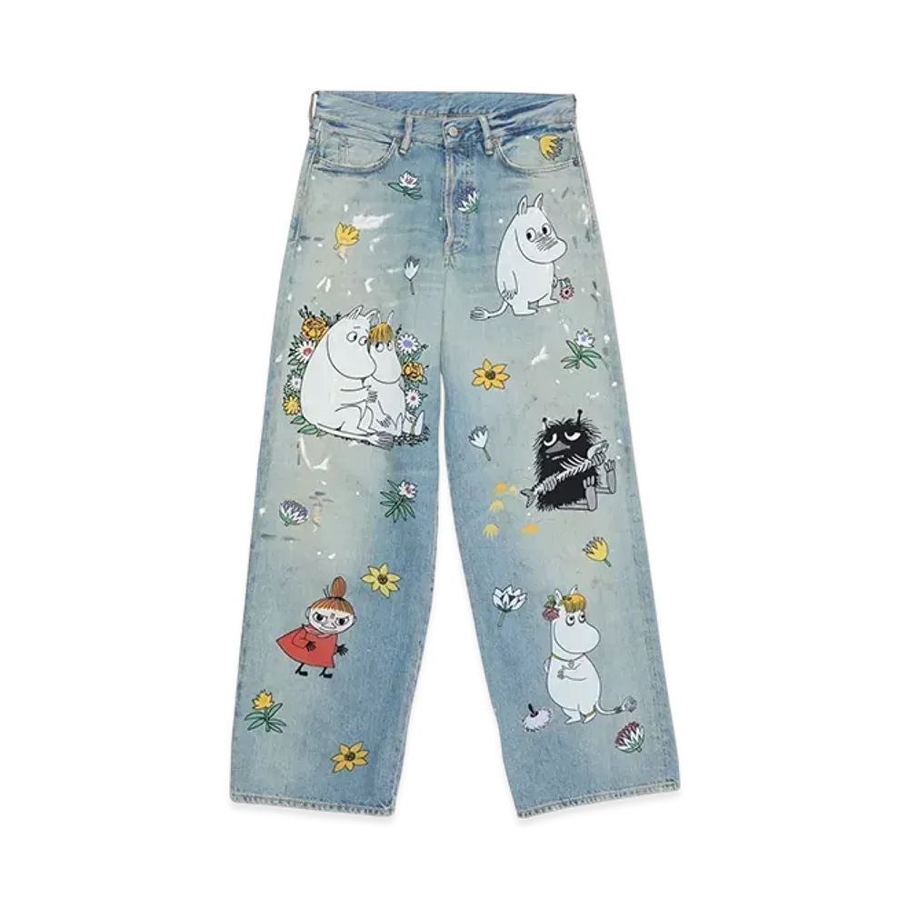 Acne Studios x Moomin Baggy Fit Jeans 1981M "Light Blue"