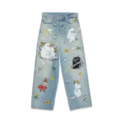 Acne Studios x Moomin Baggy Fit Jeans 1981M "Light Blue"