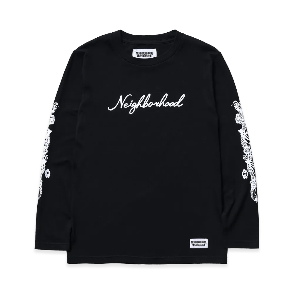 NEIGHBORHOOD One Third Kids OT . Tee LS-5 "Black"