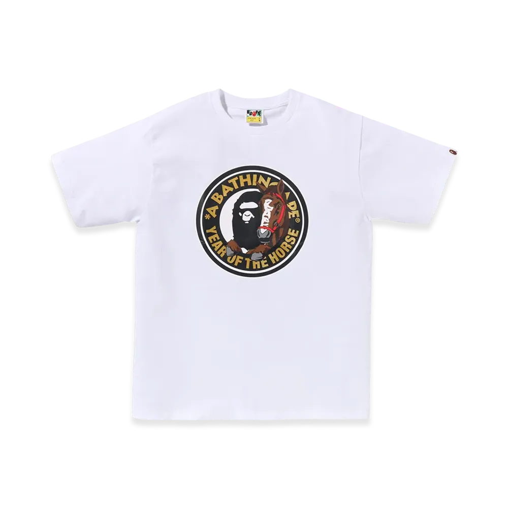 A BATHING APE Year Of The Horse Tee "White"