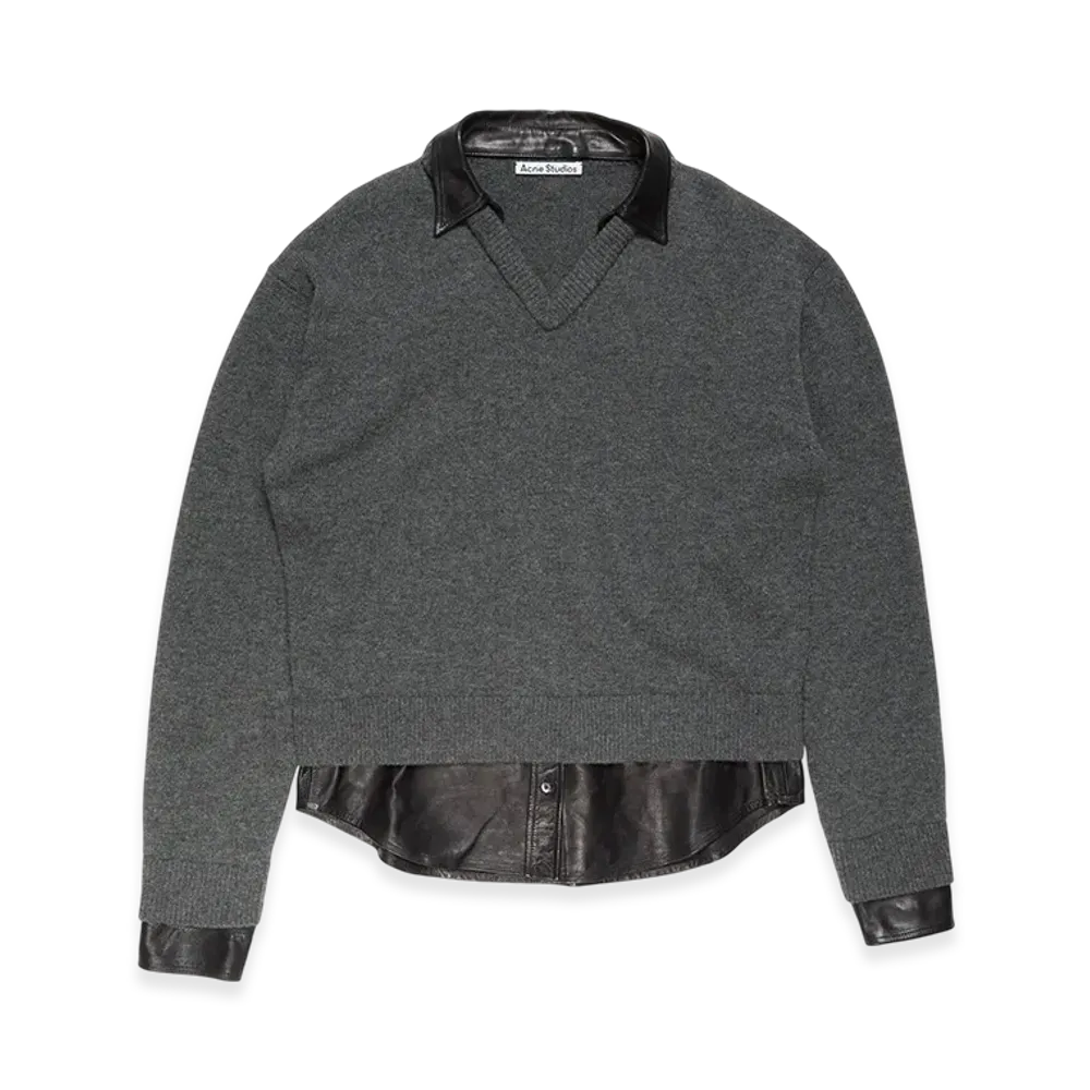 Acne Studios Layered Wool Sweater "Gray"