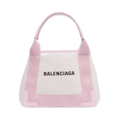 BALENCIAGA Navy Extra Small Handbag "Naturel/Old Rose"