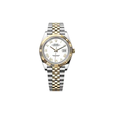 ROLEX Datejust 41 Oystersteel & Yellow Gold "White"