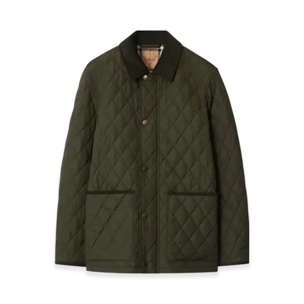 Burberry Quilting Nylon Barn Jacket "Shale Green"