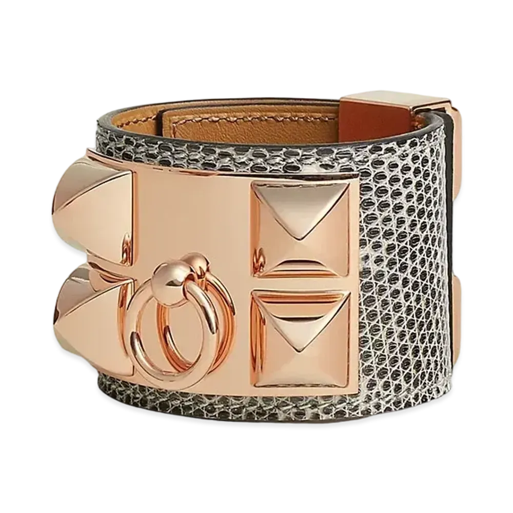 Hermes Collier de Chien Bracelet "Ombres/Pink Gold"