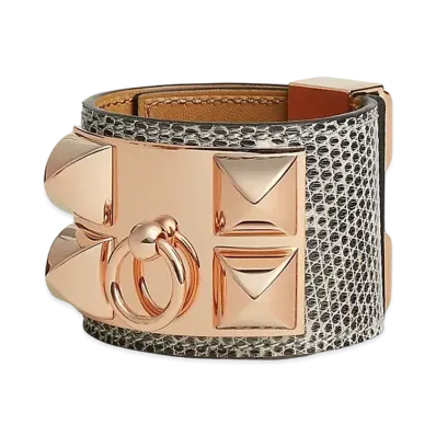 Hermes Collier de Chien Bracelet "Ombres/Pink Gold"