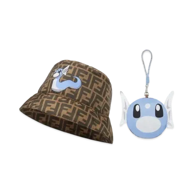 Pokemon x Fragment x FENDI Dratini Packable Nylon Bucket Hat "Multi Color"