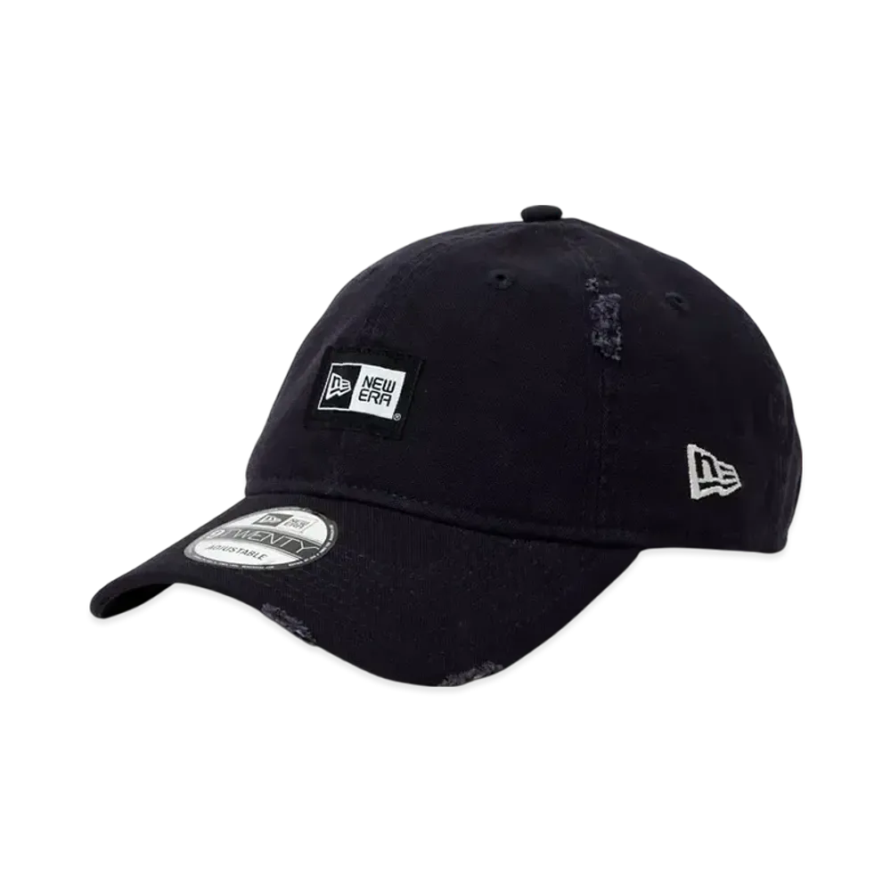 NEW ERA 9Twenty Washed Duck Box Logo Woven Patch "Navy"